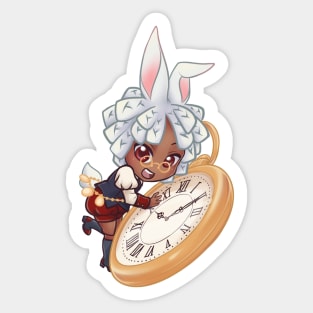 White Rabbit dandy boy Sticker